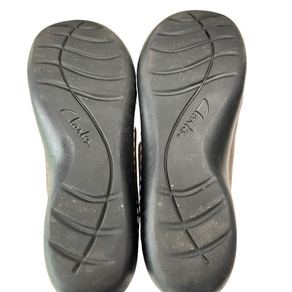 Clarks Collections Loafers 15260 Brown Flat Slip On Shoes Gold Metallic Size 9.5 - Picture 5 of 9